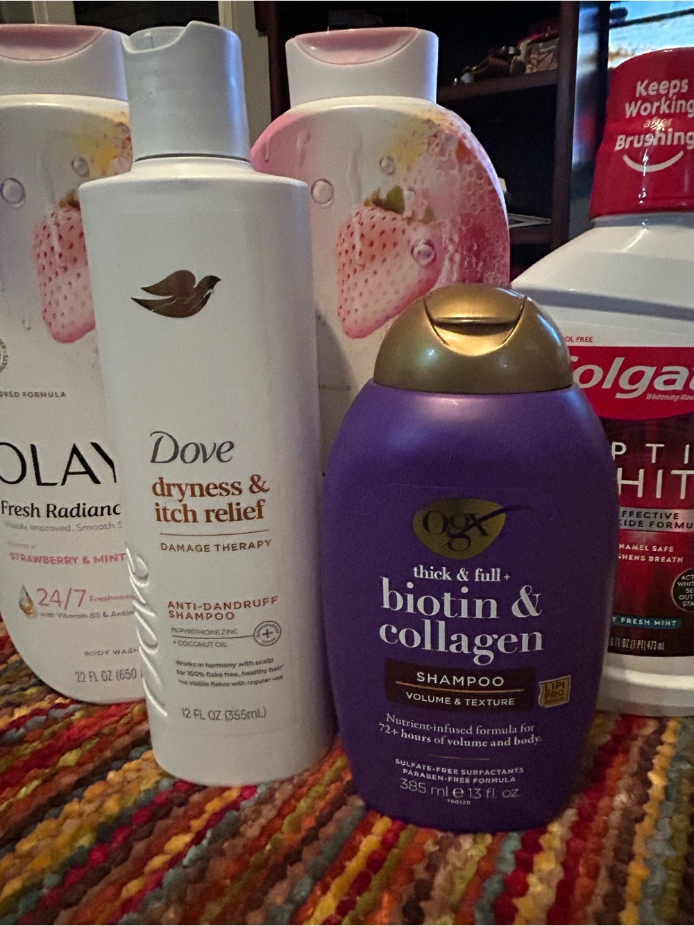 OLAY Fresh Radiance strawberry & mint Hand Soap Dove OGX Colgate Care Bundle 8 - Picture 2 of 5
